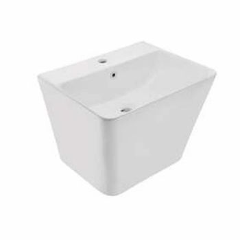 Ceramic White Floor Standing Basin Color White Material Ceramic Shape Rectangular Pattern/Style Plain Surface Finish - Hummer Steel India Private Limited - India