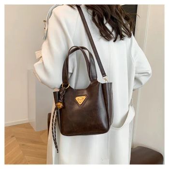 Simple Retro PU Leather Tote Bag Messenger Bag for Ladies Bags Accessories - Yiwu AVA Co., Ltd. - China