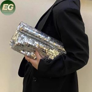 Eb1641 Ladies Party Classy Shiny Purse Women Evening Bags Custom Designer Luxury Glitter Wedding Dress Sequin Clutch Bag - Guangzhou Evergreen Leather Goods Co., Ltd. - China