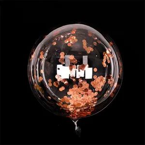 18inch Birthday Party Decoration Bobo Balloons with Colorful Sequin Transparent Bobo Balloon - Chang'an District Huaguang Packing Material Store - China