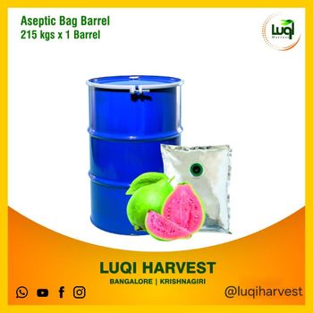 Pink Guava Pulp 215kg Aseptic Color Bright Pink Place of Origin India Processing Conditions Processed Under Hygienic Conditions - LUQI HARVEST - India
