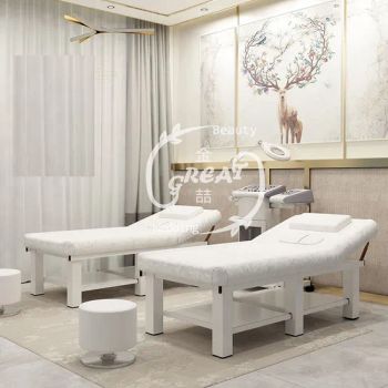 Wholesale Salon Furniture Facial Bed Beauty Shop White Massage Tables Beds for Sale - Foshan Great Furniture Co., Ltd. - China