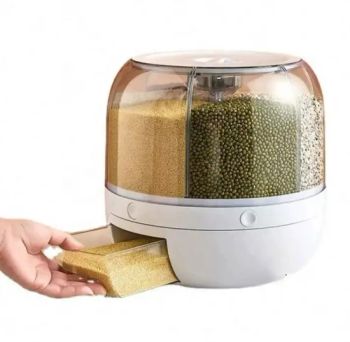 Trending Hot Kitchen Grain Storage Container Cereal Dispenser Rotate Rice Kitchen Food Storage Jars - Market Union Co. Ltd. - China