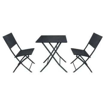 Factory Direct Foldable 3 Piece Rattan Chair Set for Backyard Dining Garden Sofas Rope Material Hotels - Jianmu Shijia Furniture Factory - China