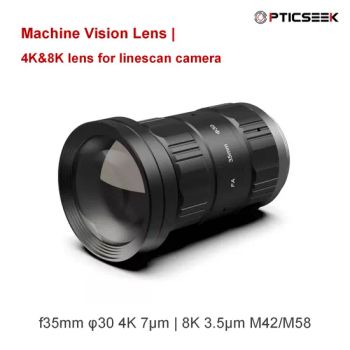 4K&8K Linescan Machine Vision Lens, F15mm High Resolution industrial Lens for Linescan Cameras - Fujian Opticseek Optics Co., Ltd - China