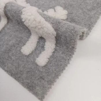 Knitting Jacquard Fleece Winter Fabric MOQ 1000m Width 57/58" Raw Yarn Wool Weight 350GSM Color Jacquard HS Code - Wuxi Wokyi Trading Co.,LTD - China