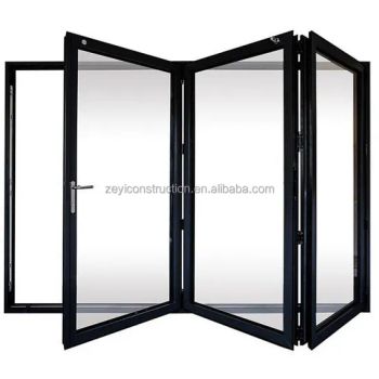 Impact Accordion Aluminum Double Tempered Glass Bifold Window Folding Windows - Zeyi Aluminum Co., Ltd. - China
