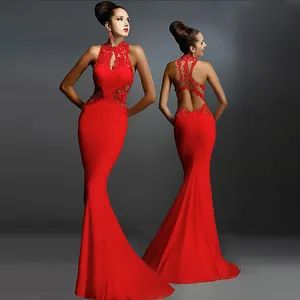 Bridal Gown Wedding Apparel Sleeveless Fishtail Skirt Lace Bridesmaid Dresses - Guangzhou Huabin Biotech Co., Ltd. - China