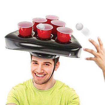 Inflatable Game Cap Throwing Toss Hat with Multiple Holes for Drink Cups Ping Pong Balls - NINGBO JIA YING SPORTS PRODUCTS CO., LTD. - China