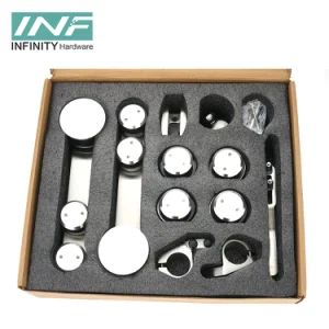 Home Hotel Glass Door Sliding Roller Track Tempered Glass Door System 304 Stainless Steel Frameless Shower Sliding Door Hardware Set - Jiangmen Infinity Import and Export Co., Ltd. - China