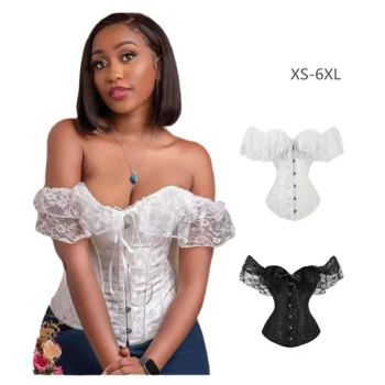 Sexy Steampunk Overbust Corset Plus Size Lace off-Shoulder Bustier Women Shapers Costume - Shenzhen Weixi Chuang Industrial Co., Ltd. - China