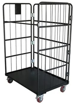 3-Sides Logistics Cage Container Storage Cage Collapsible Roll Cage - Qingdao Flying Dragon Metal Products Co. Ltd - China