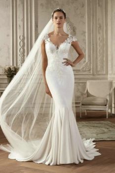 Mermaid Bridal Gowns Cap Sleeves Lace Spandex Wedding Bridal Dresses Y1628 - Suzhou Leader Apparel Co., Ltd. - China