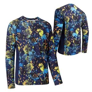 Mens Upf50+ Polyester Sublimation Printing Outdoor Sun Block UV Fishing Wear Long Sleeve Custom Fishing Shirt - Goldleaf (Shenzhen) Sports Co., Ltd. - China