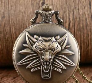 Classic Wolf Bronze Vintage Men Women Antique Tuo Table Hollow Pocket Watch - Luoyang Bozhun Trade Co., Ltd. - China