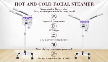 4 Color Facial Steamer Hot and Cold Hair Salon Spray Vapour Facial Steamer - Dongguan Nisheng Beauty Equipment Co., Ltd. - China