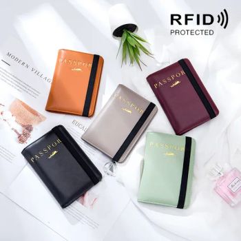 PU Passport Holder Unisex ID Card Holder Women Long PU Leather RFID Blocking Card Holder Travel Passport Holder - Guangzhou Yujia Industrial Co., Ltd. - China