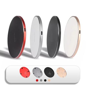 Aluminium+PC 15W Portable Wireless Charger LED Light Fast Charging Type-C Input Wireless Phone Chargers - EcoRoma GmbH - Germany