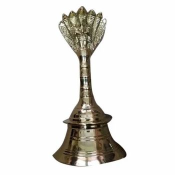 Silver Copper Golden Nagdar Bells, For Pooja, Size: 7 Inch Brand SSRN Size 7 Inch Color Silver Material Copper Usage/Application - Shyam Sunder Ram Narain - India