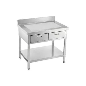 Derich Factory Direct Selling for Global Wholesale Catering Kitchen Equipment Stainless Steel Tables Restaurant Work Table with Drawer&Backsplash - ZIBO DERICH IMPORT AND EXPORT CO., LTD. - China