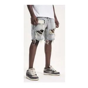 New Popular Summer Slim Ripped Paint Indolent Hip Hop Washed Mens Jeans Short - Denim Shorts and Men Shorts Price - Guangzhou Jumeng Trading Co., Ltd. - China