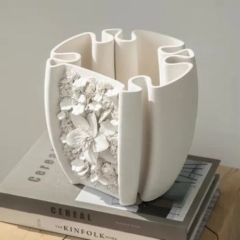 Living 3D Printing Flower Vase Ceramic & Porcelain Vases for Home Decor Pot - Jinjiang Chendai Yilai Craft Company - China