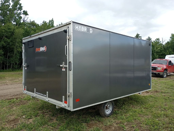 Enclosed Trailers / 2022 Sno Pro Trailers 101×12 Aluminum Hybrid 2.0 w/Tapered Ramp, Mats & Guides - senesie mfg llc - United States