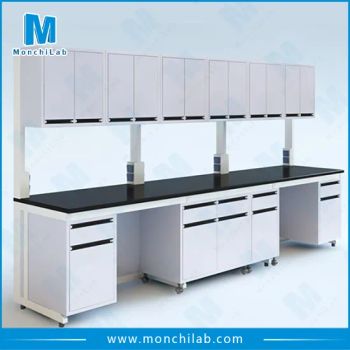 Microbiology Lab Furniture C Frame Bench with Wall Cabinet - Guangzhou Monchi Lab Technology Co., Limited - China