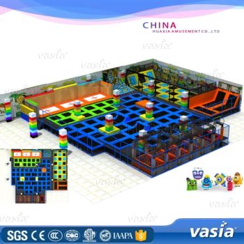 Popular Customized Made Trampoline with Playground Shape Square Age 3-30year Origin China Dimension >16ft Trademark - Huaxia Amusement Co., Ltd. - China