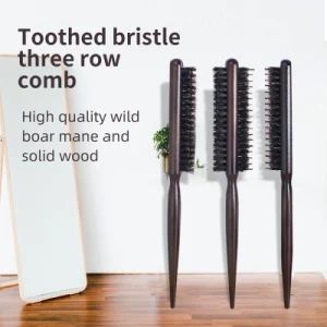 Wholesale Extra Long Comb Boar Bristle Hair Brush Round Hair Brushes Hair Texture Detangling Brush Straightener - Guangzhou Mackay Hair Tools Products Co., Ltd. - China