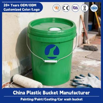 Factory Wholesale 20 Liter Plastic Round Bucket for Adhesive Storage High Quality 20L Plastic Packaging Barrels for Water Paint - Enlightening Plast Co., Limited - China