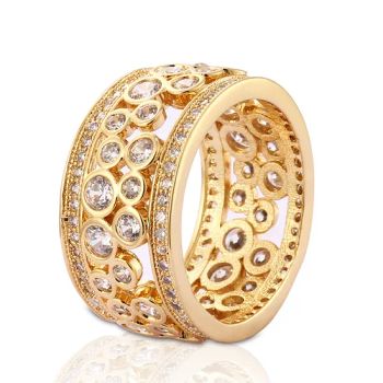 18K Gold Plated Engagement Finger Wedding Rings Jewelry Design for Women - Guangzhou Heng Dian Trade Co., Ltd. - China