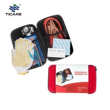 Portable Car Emergency Tools Kit Durable Oxford Red Car First Aid Kit with Medical Supplies - Xiamen Ticare Imp. & Exp. Co., Ltd. - China