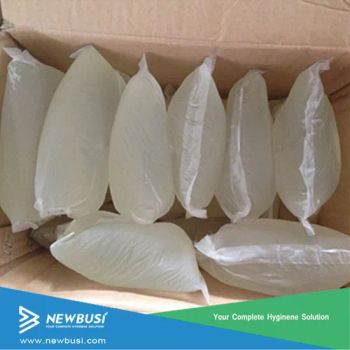 Hot Melt Adhesives for Baby Diaper Elastic Bonding Color Yellow Material Resin HS Code 48181000 Model NO. HMA-007 Trademark - Quanzhou Newbusi Import & Export Co., Ltd. - China
