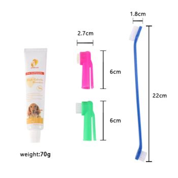 Pet Cleaning Sets and Beauty Products Dog Teeth Cleaning Toothpaste Toothbrush Set - Yangzhou Huating Brushes Industry Co., Ltd. - China