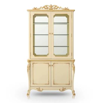 Antique Living Room Furniture Glass Door Home Wine Bar Cabinet Solid Wood Carved Luxury Display Wine Cabinets - EKAR FURNITURE CO.,LTD - China