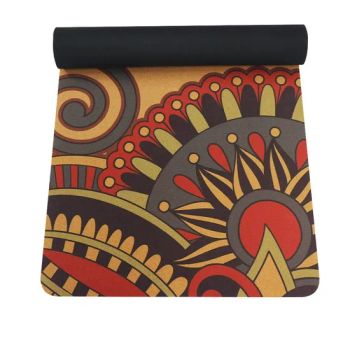Custom Logo Printed Rubber Sheet Roll Non Slip Wholesale Thick Natural Cork Rubber Yoga Mat - Guizhou Fuding Rubber & Plastic Co., Ltd. - China