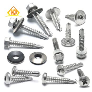 Ss 410 St3.5~6.3 Hex Wafer Head Self Drilling Roofing Screws MOQ 1000PCS Grade A2-70 Coating Plain Origin Jiangsu Size St3.5~6.3 - Hand Industrial Co., Limited - China