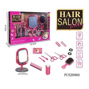 Whosale Pretend Play Preschool Educational Beauty Hair DIY Home Simulation Salon Hairdressing Tools Electric Hairdryer Set - Pretty Coast Plastic Toys Co., Ltd - China