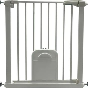 Extensile Metal Baby Door Fence Gate with Pet Door for Baby Protecting - Anhui Talent Baby Products Co., Ltd. - China