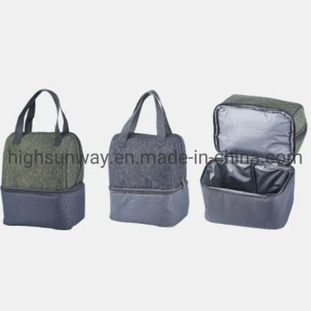 Two Compartment Cooler Lunch Ice Bag Cool Picnic Camping Tote Bag Insulated Lunch Bag - Ningbo High-Sunway Imp. & Exp. Co., Ltd. - China