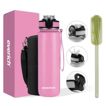 One-Hand Open Wide Mouth Design Convenient and Easy to Clean 304 Stainless Steel Water Bottle Insulated Flask Vacuum Flask - Everich Commerce Group Limited - China