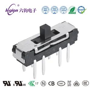 Legion Best Selling 3 Position Dp3t Vertical Through Hole Type DIP Mini Slide Switches Slide Switch Ms-23D18 - Dongguan Legion Electronic & Hardware Co., Ltd. - China