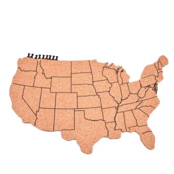 Customized American Map Natural Premium Map Cork Bulletin Boards for Wall Cork Map - Xi'an Senmeng Cork Co., Ltd - China