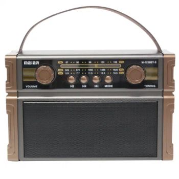 Radio Cassette Recorders FM Radio, LED Flashlight, TF Card and MP3 Player, Rechargeable Speaker Bluetooth Outdoor Equipment Meier M-1238bts - Dongguan Keshang Electronics Co., Ltd - China