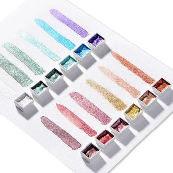Educational Gift Set Classroom Student Kids Painting Hobby Material Non Toxic Solid Watercolor Set 36 48 Colors Metal Tin - Shanghai Haobin Stationery & Art Material Co., Ltd. - China