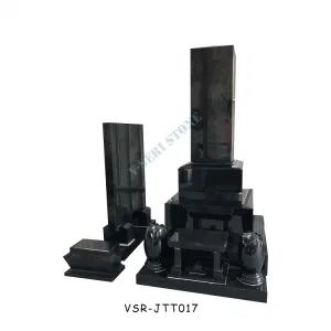 Black Natural Marble Granite Tombstone Stone Monument Professional Customized - Xiamen V-seri Stone Import and Export Co., Ltd. - China