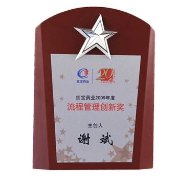 Personalized Design Plaque, Inlaid Five-Pointed Star Metal Decoration, Souvenir Small Plaque - Pujiang Quefei Handicrafts Co., Ltd. - China