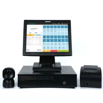 15 Inch Billing System Desktop Touch Screen Cash Register Automatic Cashier Machine with VFD for Small Business - HBA(Guangzhou) Intelligent Technology Co., Ltd. - China