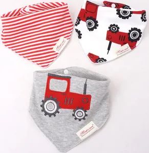 Unisex Cute Baby Bibs Soft Cotton with Cute Print Snaps Closure Washable Feature for Toddlers - Shanghai Hexuan Baby Products Co., Ltd. - China